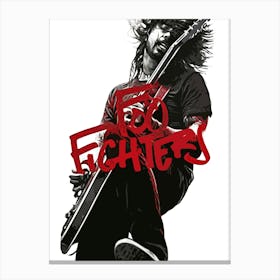 Dave Grohl Foo Fighters 10 Canvas Print