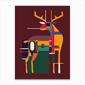 Deer Illustration Canvas Print