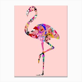 Graffiti Flamingo Pink 1 Canvas Print
