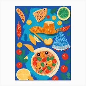 a pizza meal Canvas Print