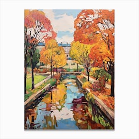 Autumn Gardens Painting Gardens Of The Royal Palace Of Caserta 1 Canvas Print