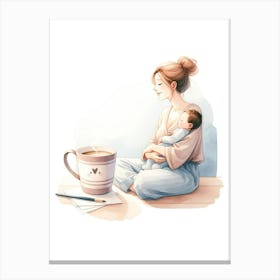 Mother And Baby 3 Canvas Print