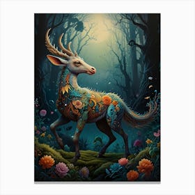 Deer In The Forest 2 Canvas Print