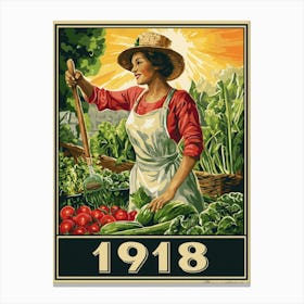 Aihrgdesign A Vintage Wartime Poster Promoting Victory Garden 7ff1d933 6016 49e8 9176 9a16e040acea 2 Canvas Print