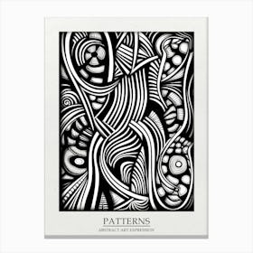 Patterns Abstract Black And White 2 Poster Canvas Print