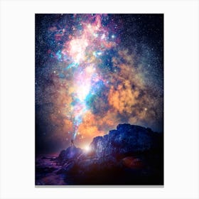 Playing The Galaxy Saxophone Canvas Print