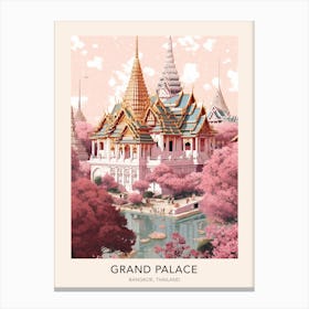 Grand Palace Bangkok Thailand 2 Travel Poster Canvas Print