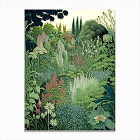 Monet S Garden 1, Usa Vintage Botanical Canvas Print