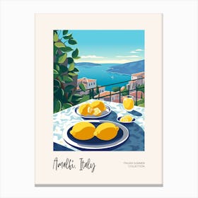 Amalfi, Italy Lemons 6 Italian Summer Collection Canvas Print
