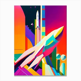 Space Shuttle Abstract Modern Pop Space Canvas Print