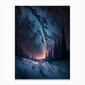 Milky Night Sky Canvas Print