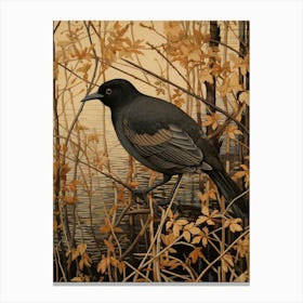 Dark And Moody Botanical Coot 2 Canvas Print