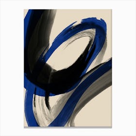 Black And Blue No 2 Canvas Print
