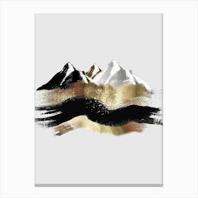 Gold And Black Mountains Canvas Print Canvas Print