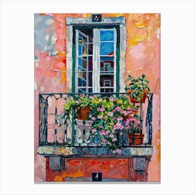 Balcony Painting In Lisbon 4 Canvas Print