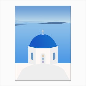 Blue Dome Church, Oia, Santorini, Greece Canvas Print