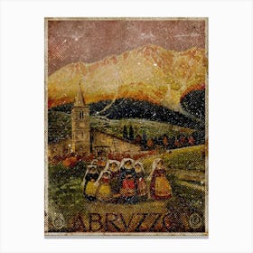 Vintage Travel Poster ― Abruzzo Canvas Print