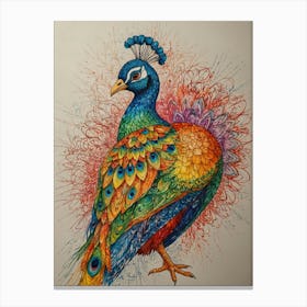 Peacock 15 Canvas Print