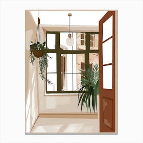 Interior Room With Window Canvas Print