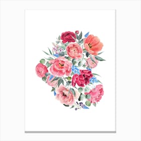 Watercolor Roses 2 Canvas Print