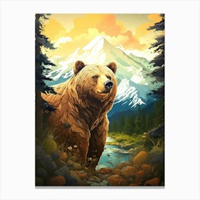Bear In The Forest 1 Canvas Print