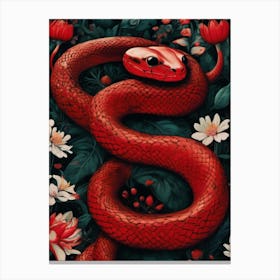 Red Snake Canvas Print