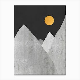 Gray collage landscape 3 Canvas Print