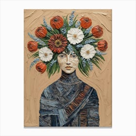 Flowers In The Head Canvas Print