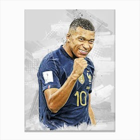 Kylian Mbappe France 3 Canvas Print