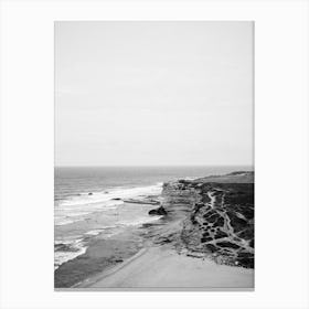 Ribeira D'Ilhas In Black And White Canvas Print