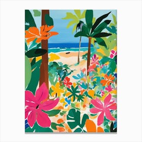 Tropical Paradise Colorful beach entry Canvas Print