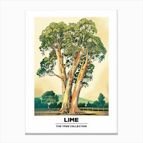 Lime Tree Storybook Illustration 1 Poster Canvas Print