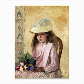 Portrait Of The Artist’S Daughter (1872), Camille Pissarro Canvas Print