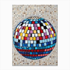 Mosaic Disco Ball 2 Canvas Print