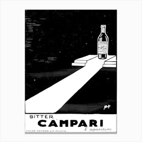 Bitter Campari Aperitivo Cocktails Bar Retro Poster Canvas Print