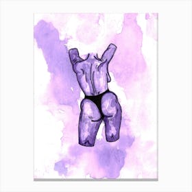 Female Bum Watercolour Canvas Print