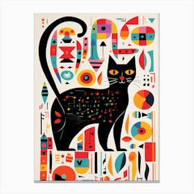 modern cat artwork Canvas Print