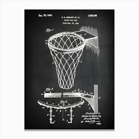 Basketball Goal Poster Basketball Net Blueprint Basketball Patent Print Basketball Wall Art Historic Basketball Picture Sb1961 Canvas Print