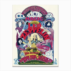 Led Zeppelin Empire Pool Wembley London 1971 Concert Poster Canvas Print