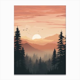 Sunset In The Mountains 7 Canvas Print