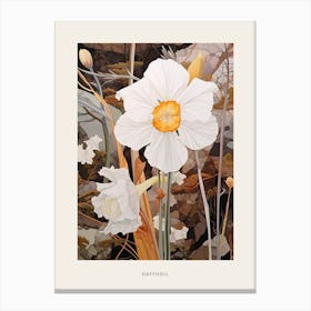 Flower Illustration Daffodil 1 Poster Canvas Print