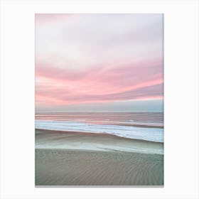 Formby Beach, Merseyside Pink Photography 1 Canvas Print