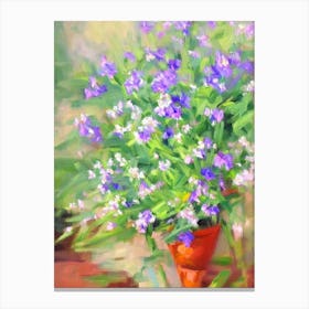 Tradescantia Impressionist Painting Plant Canvas Print