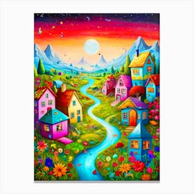 Village Color In The Countryside Canvas Print