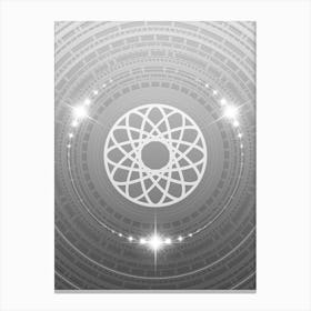 Geometric Glyph in White and Silver with Sparkle Array n.0009 Canvas Print