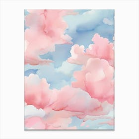 Pink Clouds Wallpaper Canvas Print