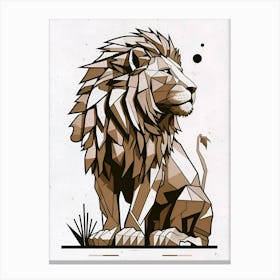 Geometric Lion 1 Canvas Print