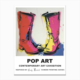 Poster Boots Pop Art 1 Canvas Print
