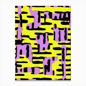 Yellow Pink And Black Canvas Print
