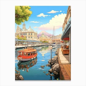 Victoria And Alfred Waterfront Cartoon 3 Canvas Print